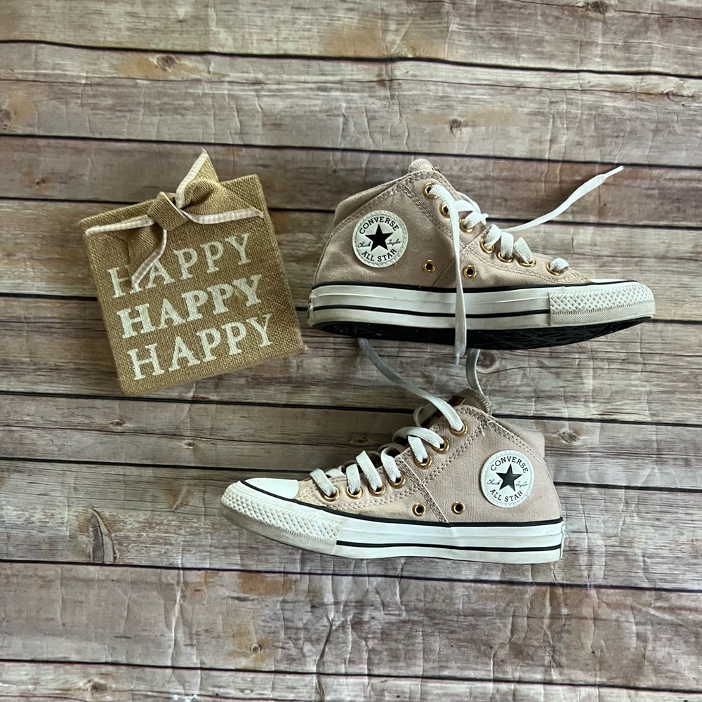 Converse Kids High-Top Sneakers - White, Rose Gold and Dust Pink